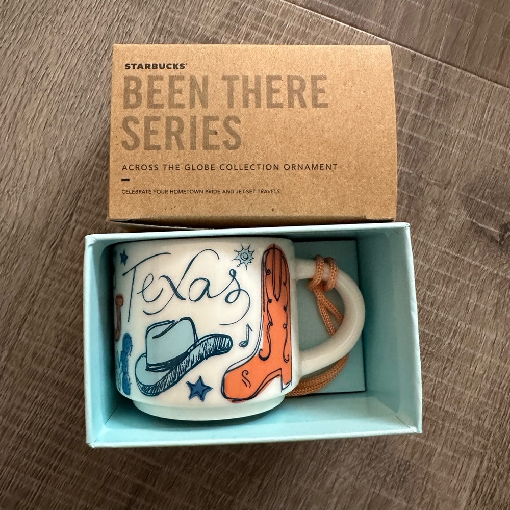 New Starbucks Been There Series Ceramic 2oz Mini Ornament Mug Cup TEXAS
